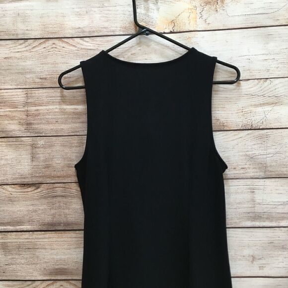 BOSTON PROPER FLUTTER DRESS IN BLACK - Picture 7 of 9